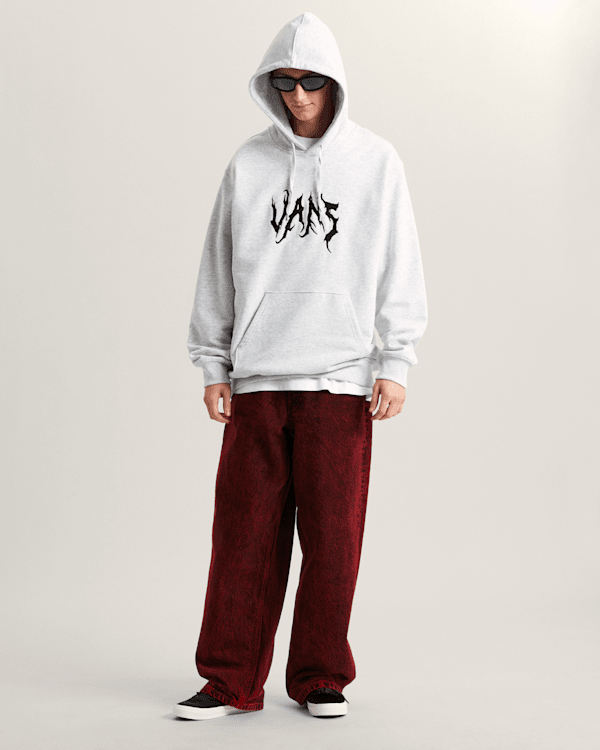 Vans - They Are Just Shoes Loose Pullover Hoodie, Man, Grey, Size: XL (obrázek 6)