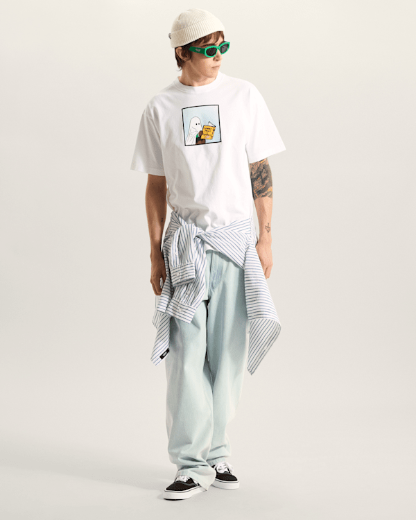 Vans - Commitment 4 Dummies Loose T-Shirt, Man, White, Size: L (obrázek 5)