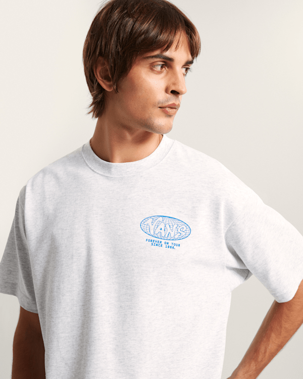 Vans - WORLD TOUR LOOSE SS TEE Light Grey Heather, Man, Grey, Size: XXL (obrázek 6)