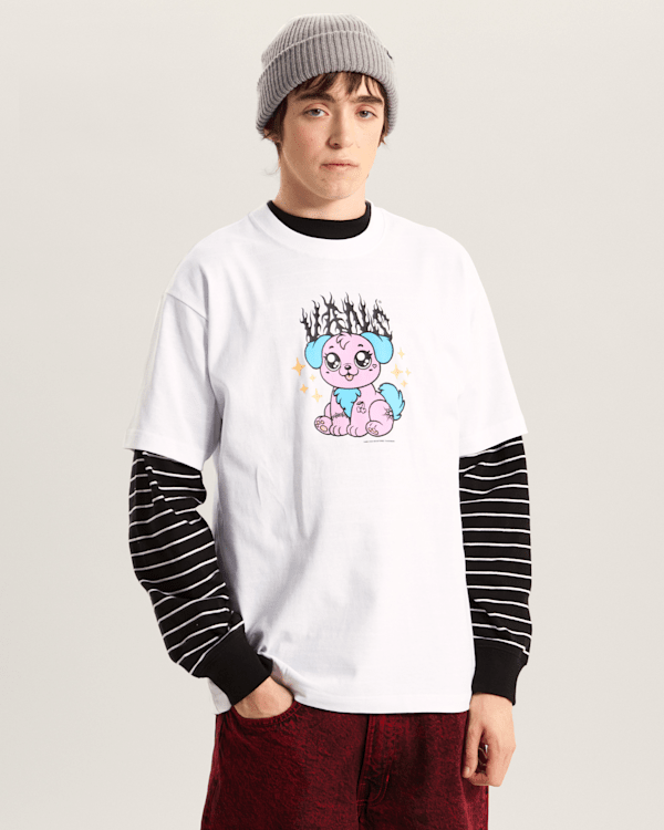 Vans - Puppy Loose T-Shirt, Man, White, Size: S (obrázek 3)