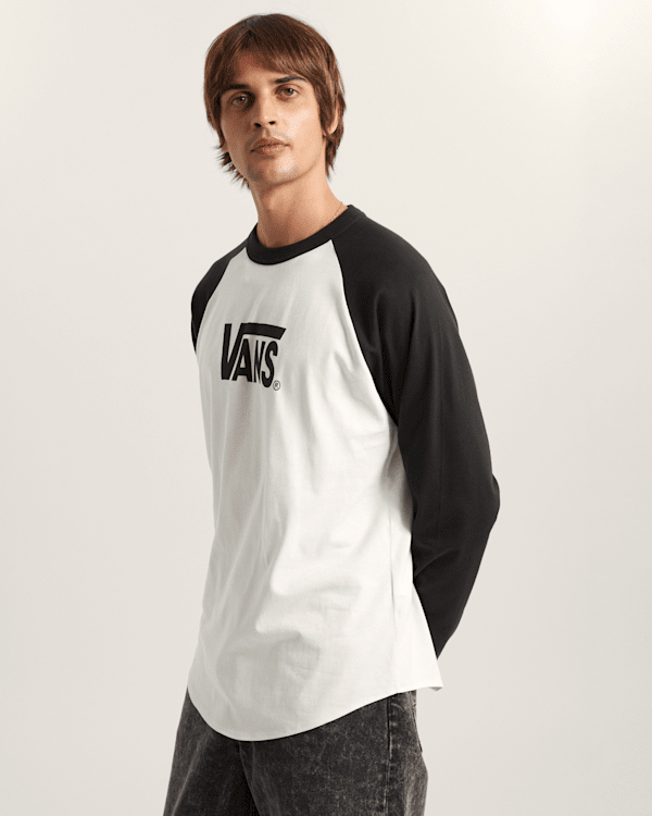 Vans - CORE RAGLAN Long Sleeve T-Shirt, Man, Black, Size: XS (obrázek 3)