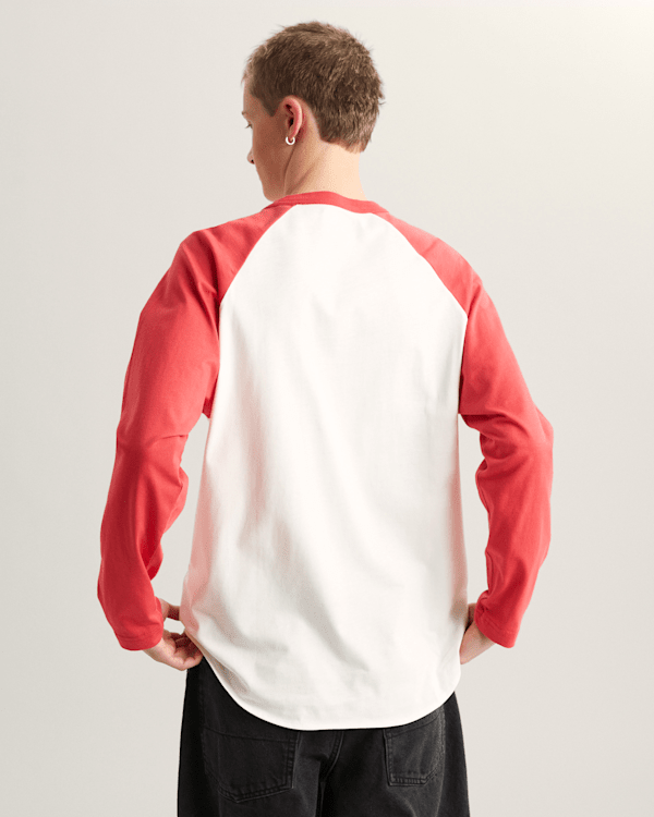 Vans - CORE RAGLAN Long Sleeve T-Shirt, Man, Pink, Size: M (obrázek 4)