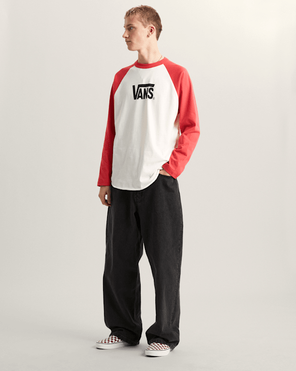 Vans - CORE RAGLAN Long Sleeve T-Shirt, Man, Pink, Size: M (obrázek 5)