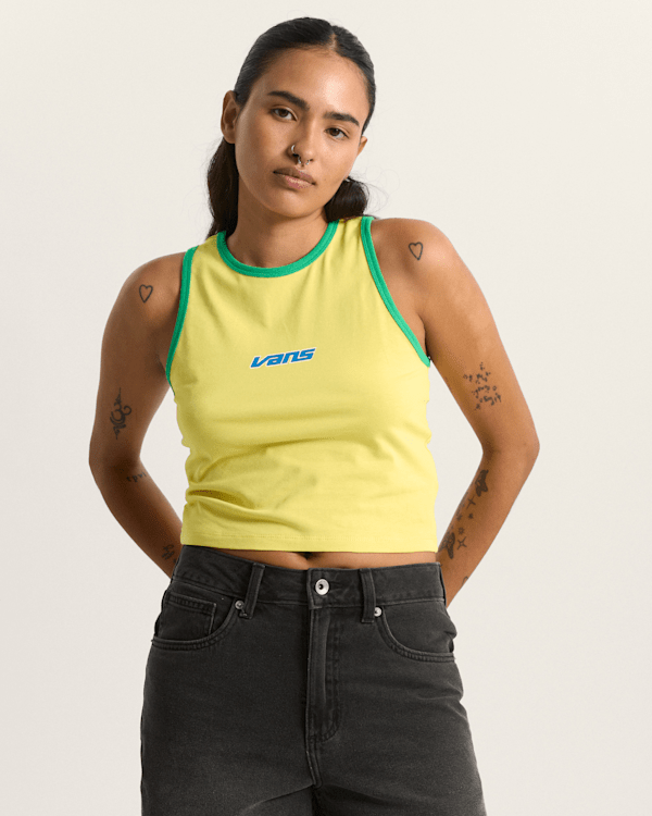Vans - Retro Speed Tank T-Shirt, Woman, Yellow, Size: S (obrázek 3)