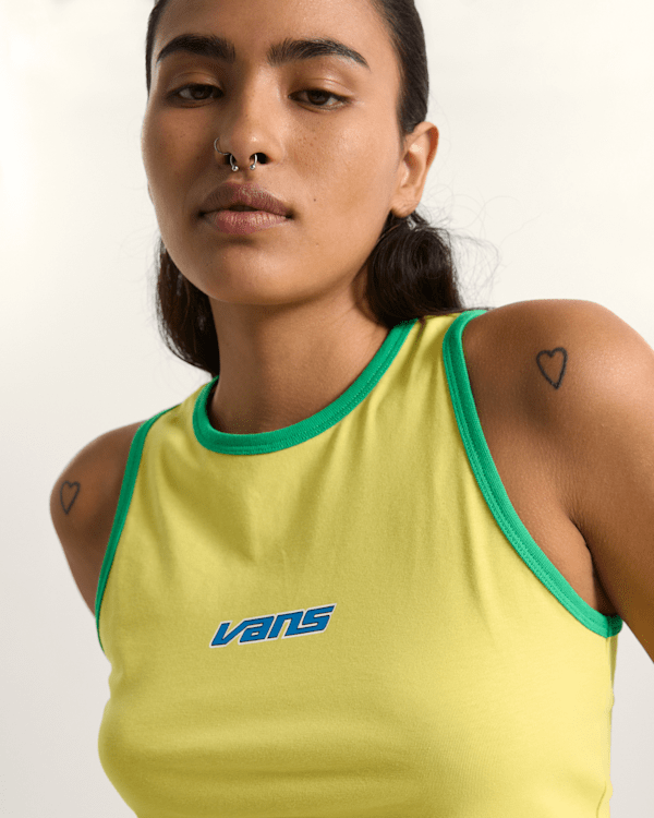 Vans - Retro Speed Tank T-Shirt, Woman, Yellow, Size: S (obrázek 6)