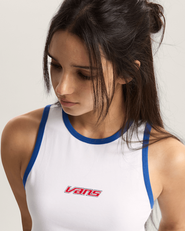 Vans - Retro Speed Tank T-Shirt, Woman, White, Size: S (obrázek 6)