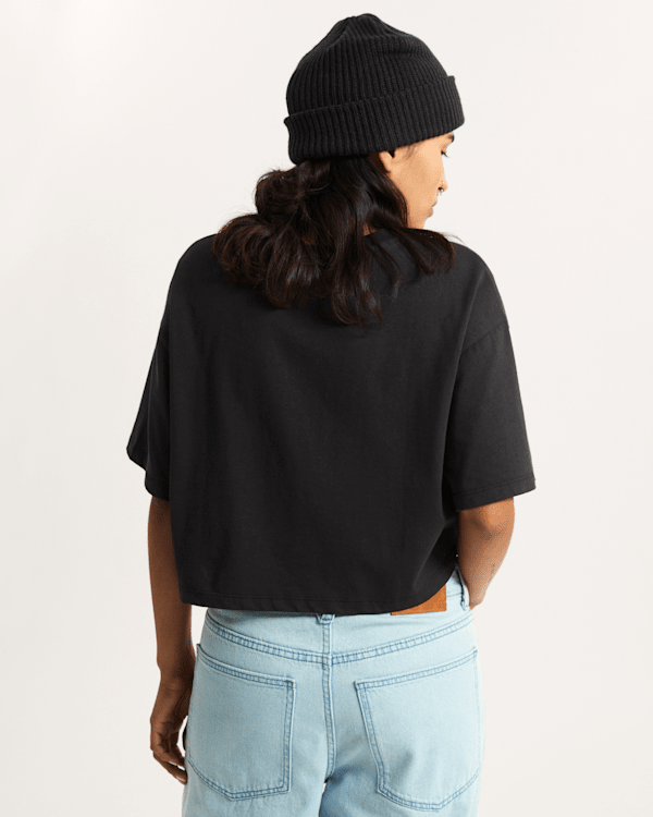 Vans - Ellipse Relax Crop T-Shirt, Woman, Black, Size: S (obrázek 4)