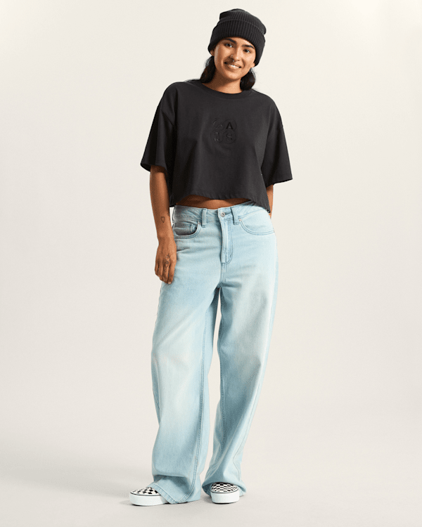 Vans - Ellipse Relax Crop T-Shirt, Woman, Black, Size: S (obrázek 5)