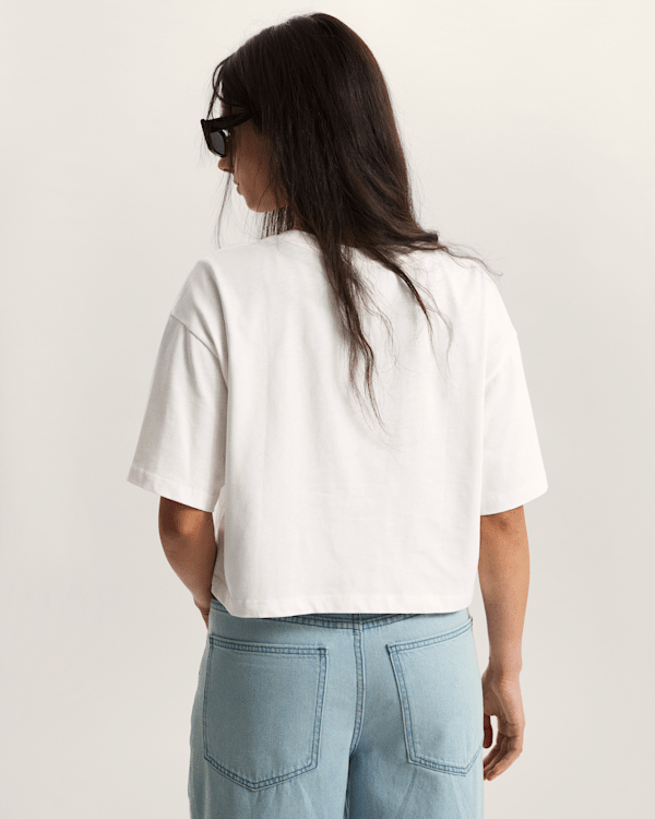 Vans - Ellipse Relax Crop T-Shirt, Woman, White, Size: L (obrázek 4)