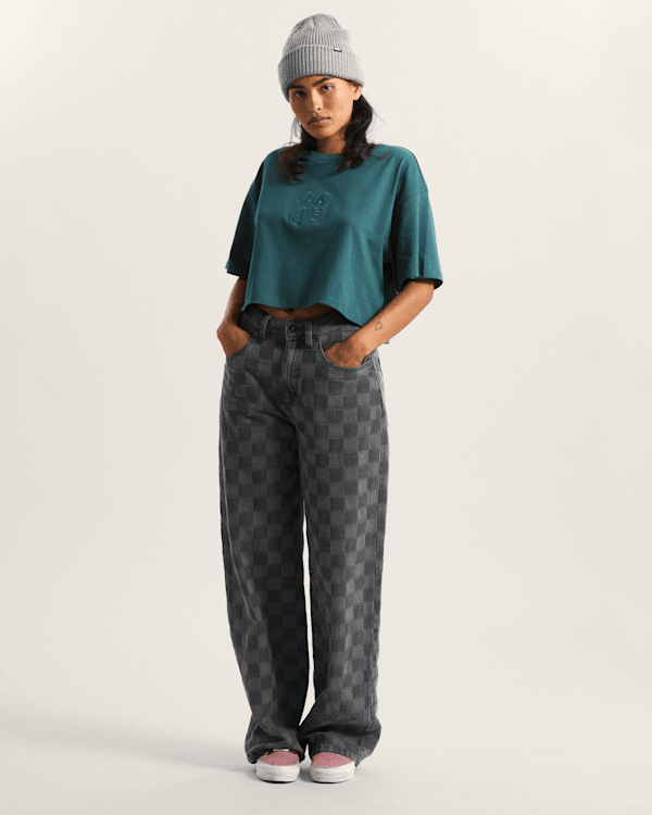 Vans - Ellipse Relax Crop T-Shirt, Woman, Green, Size: M (obrázek 5)