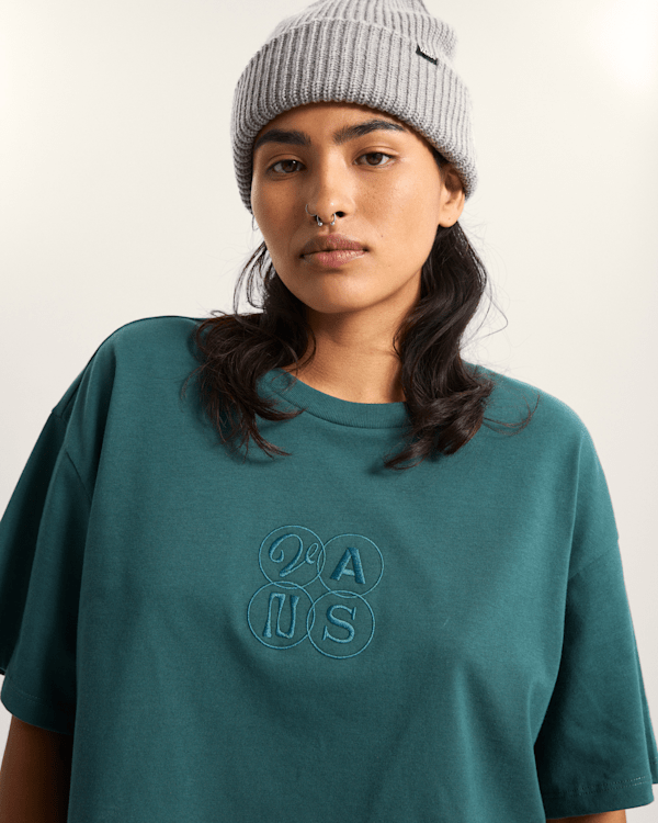 Vans - Ellipse Relax Crop T-Shirt, Woman, Green, Size: M (obrázek 6)