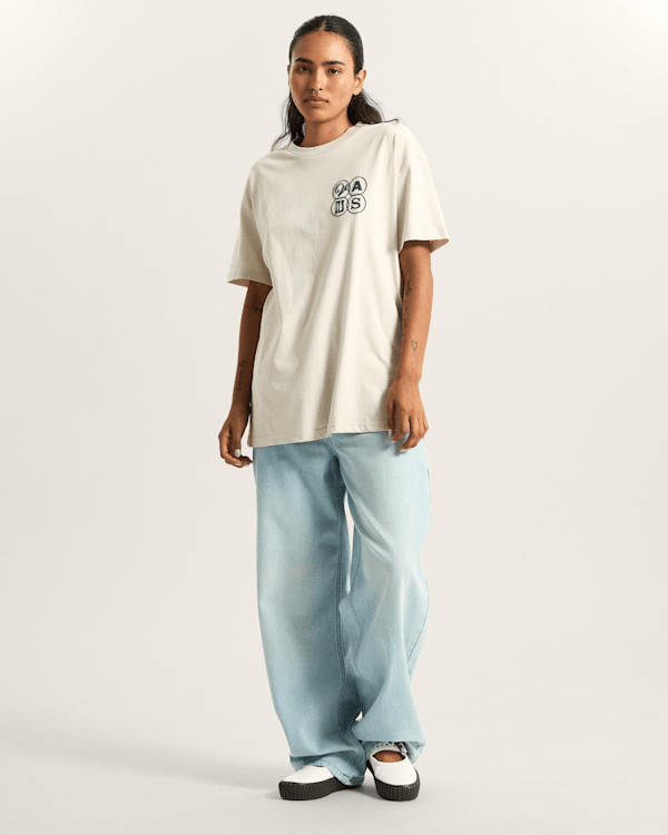 Vans - Ellipse T-Shirt, Woman, Beige, Size: M (obrázek 5)