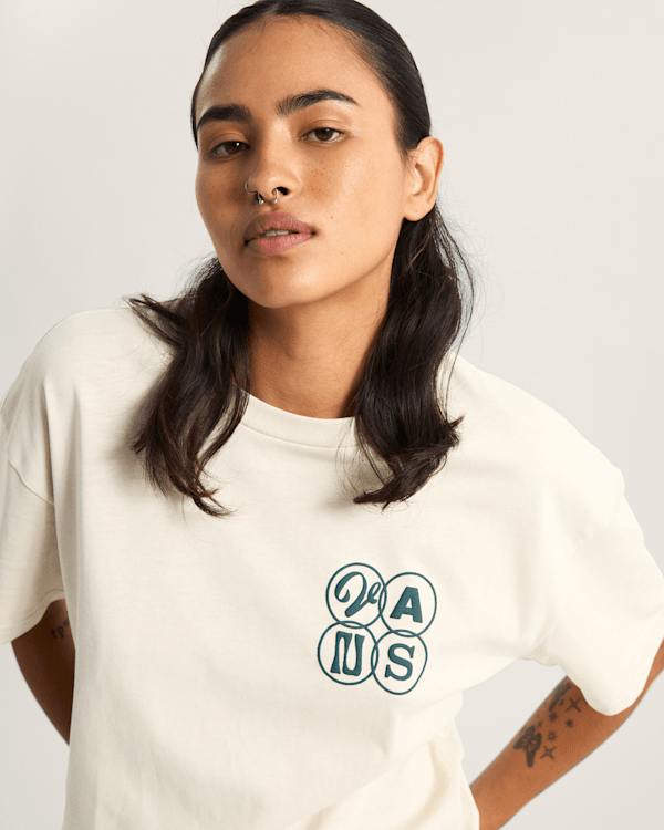 Vans - Ellipse T-Shirt, Woman, Beige, Size: M (obrázek 6)