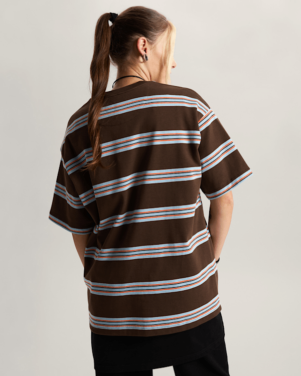Vans - Mesa Stripe T-Shirt, Man, Brown, Size: XL (obrázek 7)