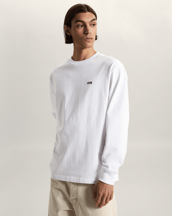 Vans - LEFT CHEST II LOOSE Long Sleeve T-Shirt, Man, White, Size: L (obrázek 3)
