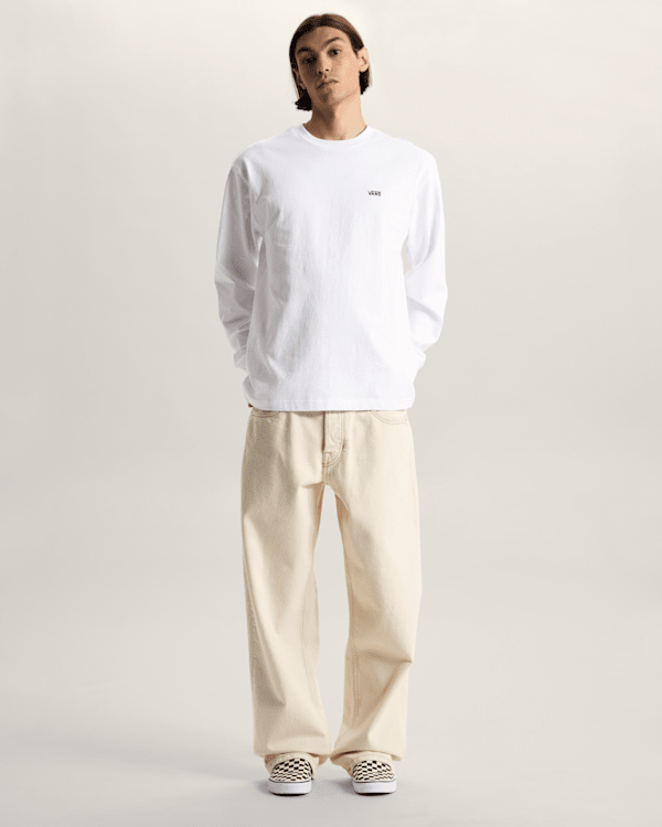 Vans - LEFT CHEST II LOOSE Long Sleeve T-Shirt, Man, White, Size: L (obrázek 5)