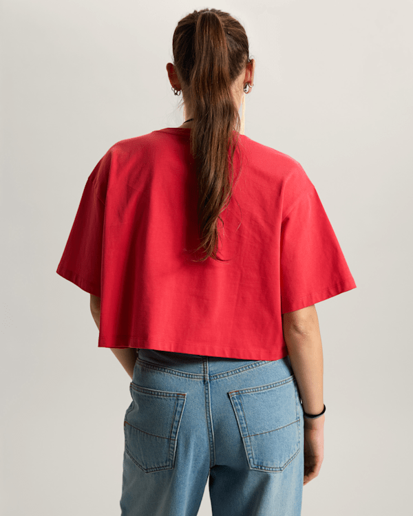 Vans - W SALTON RELAX CROP T-Shirt, Woman, Pink, Size: M (obrázek 4)