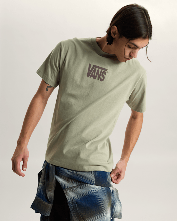 Vans - Stretch Logo T-Shirt, Man, Beige, Size: L (obrázek 3)