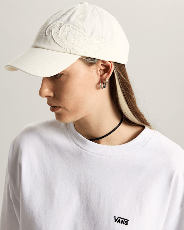 Vans - Wavy Curved Bill Jockey Hat, Man, White, Size: One size (obrázek 4)