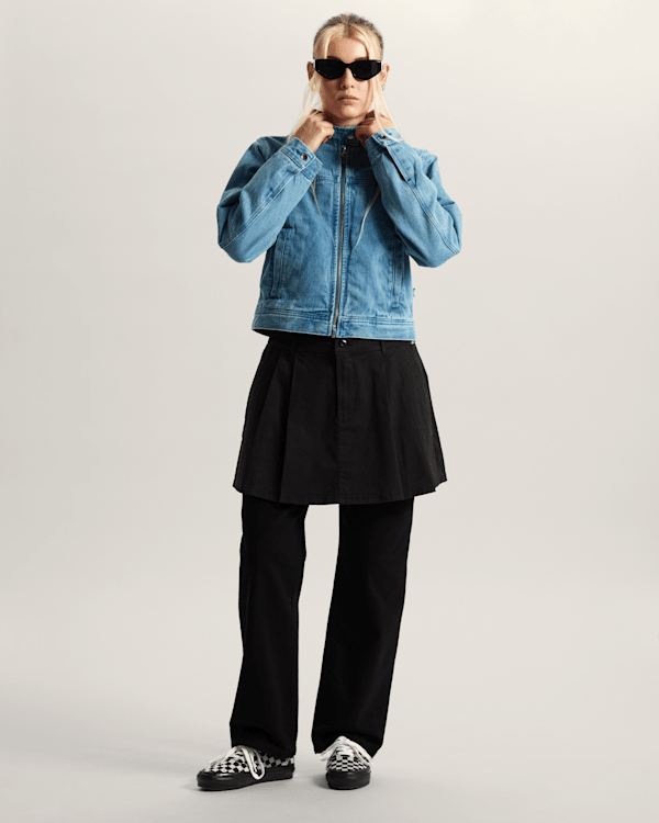 Vans - Premium Womens Pomona Collarless Station Jacket, Woman, Blue, Size: M (obrázek 6)