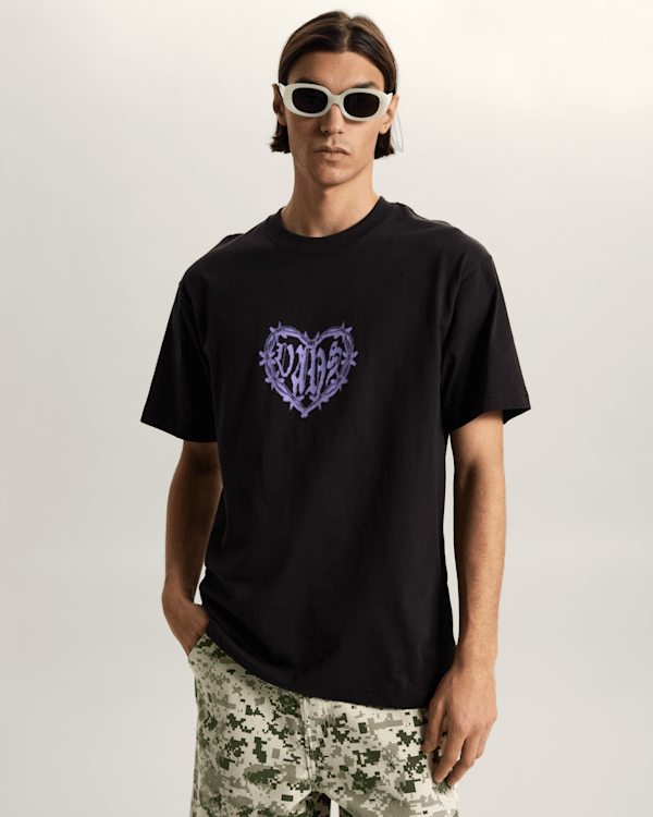 Vans - Barbed Heart Loose T-Shirt, Man, Black, Size: M (obrázek 3)