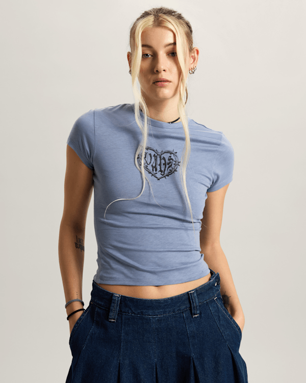 Vans - Barbed Heart T-Shirt, Woman, Grey, Size: XL (obrázek 3)