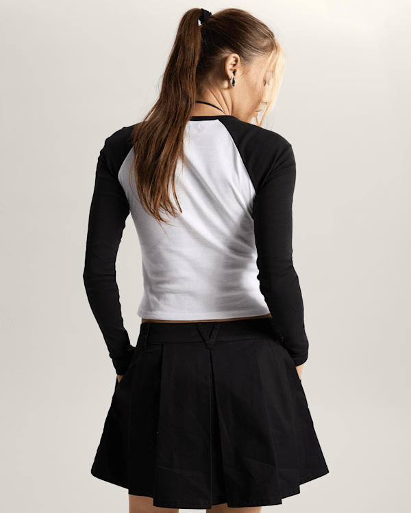 Vans - Y2K Star Raglan Long Sleeve T-Shirt, Woman, Black, Size: M (obrázek 4)