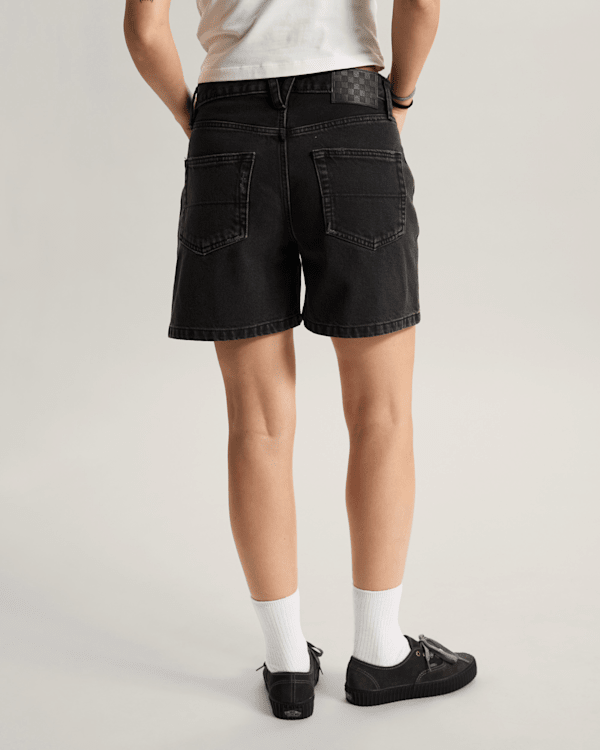 Vans - Check-5 Mid Rise Shorts, Woman, Black, Size: 26 (obrázek 4)