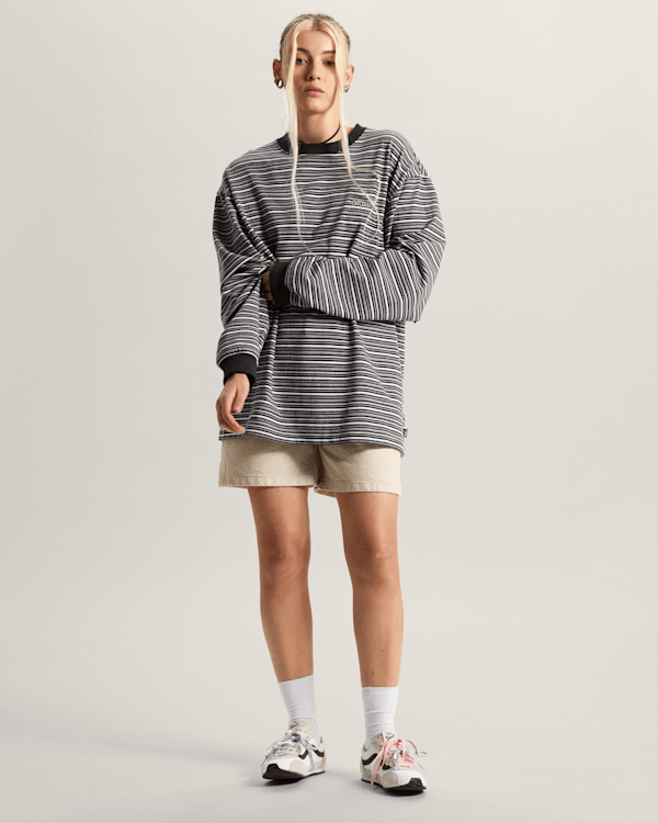 Vans - Check-5 Mid Rise Shorts, Woman, Beige, Size: 25 (obrázek 6)