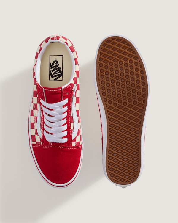 Vans - Old Skool Checkerboard Shoes, Man, Red, Size: 42 (obrázek 3)