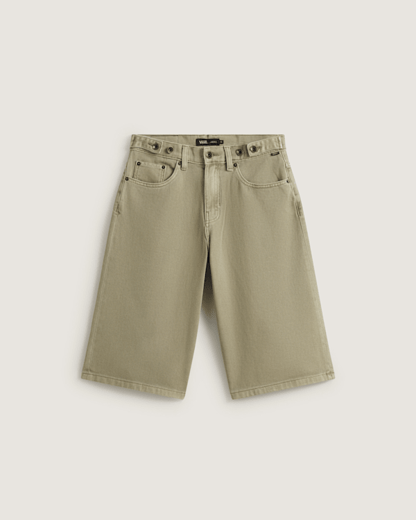 Vans - Cinched Check-5 Baggy-Shorts, Damen, Beige, Größe: 22