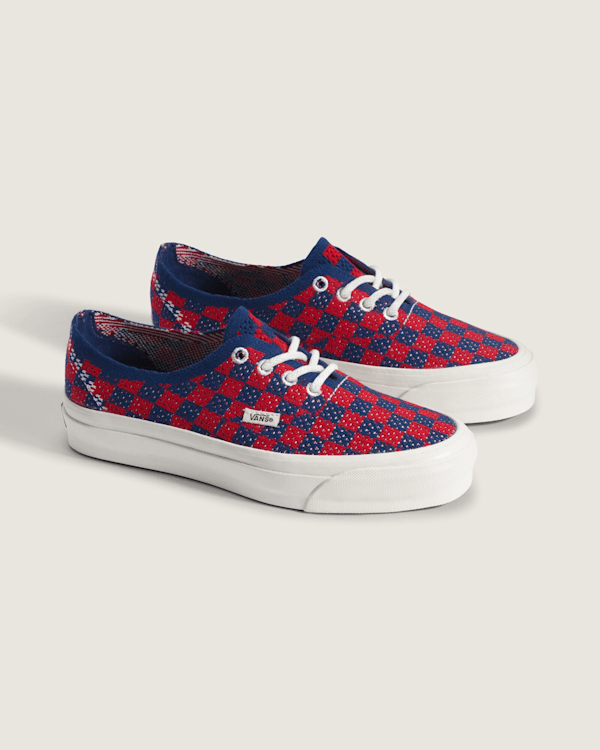Vans - Premium Authentic Checkerboard Shoes, Man, Red, Size: 42.5 (obrázek 2)