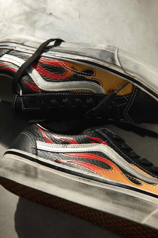 Vans - Premium Old Skool 36 Flames Shoes, Man, Black, Size: 36.5 (obrázek 3)