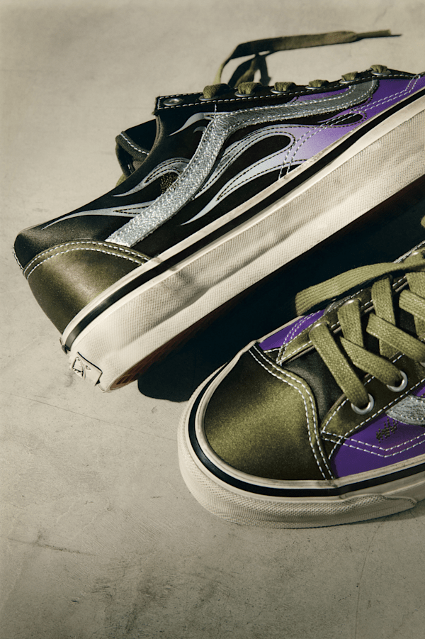 Vans - Premium Old Skool 36 Flames Shoes, Man, Green, Size: 41 (obrázek 3)