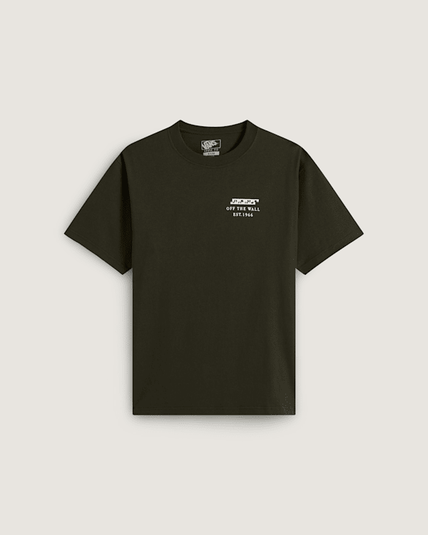 Vans - Berlin Authentic SS Tee Obsidian Fern, Man, Green, Size: L