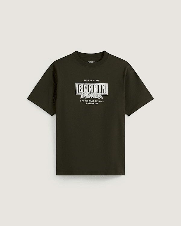 Vans - Berlin Off The Wall SS Tee Obsidian Fern, Man, Green, Size: L