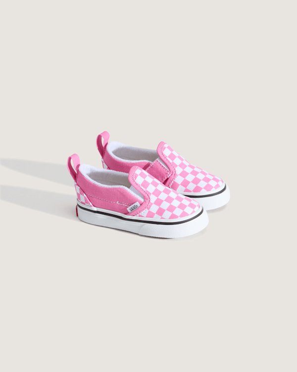 Vans - Toddler Classic Slip-On V Checkerboard Shoes (1-4 Years), Pink, Size: 21 (obrázek 3)