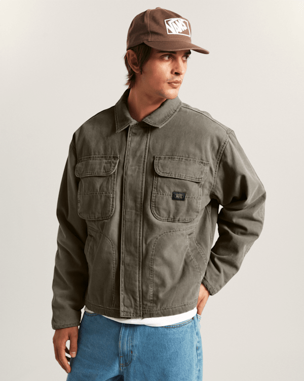 Vans - Umber Pigment Canvas Jacket, Man, Beige, Size: XXL (obrázek 3)