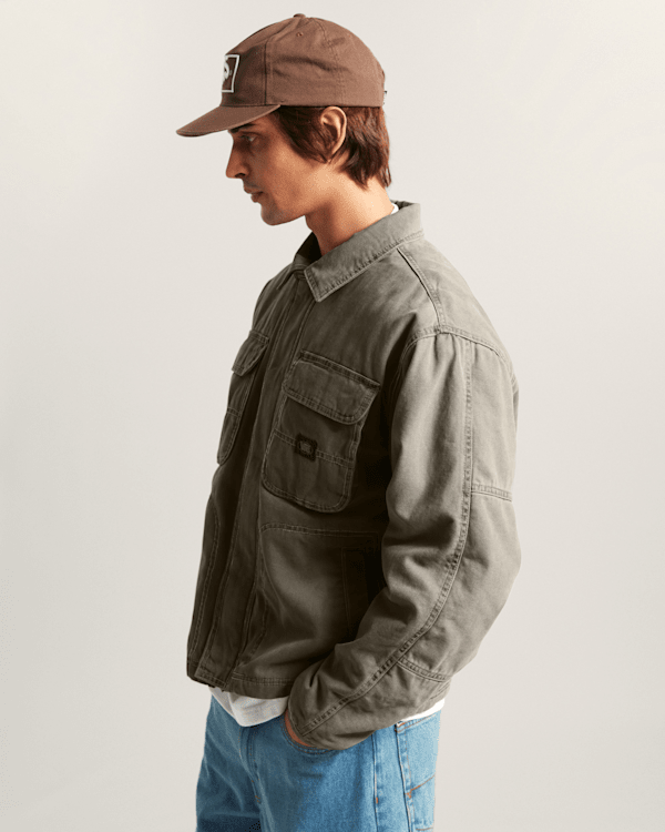 Vans - Umber Pigment Canvas Jacket, Man, Beige, Size: XXL (obrázek 5)