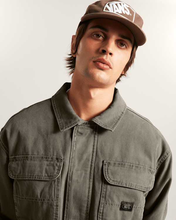 Vans - Umber Pigment Canvas Jacket, Man, Beige, Size: XXL (obrázek 7)