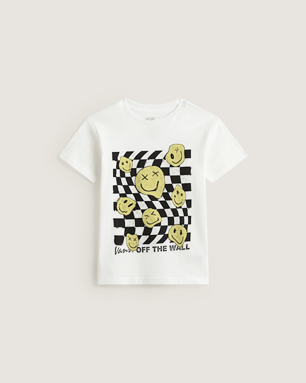 Vans - Camiseta Twisted Joy para niños pequeños (2-8 años), Blanco, Talla: 6-7A