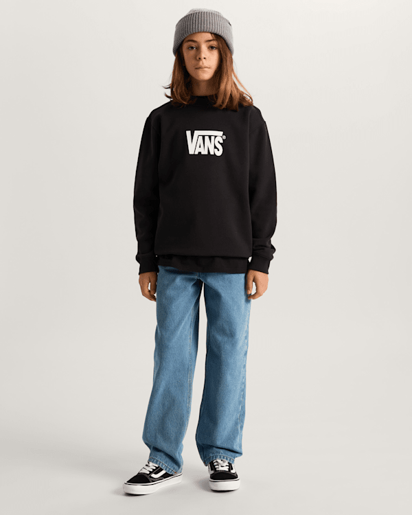 Vans - Kids Stretch Logo Crew Sweatshirt (8-14 Years), Black, Size: XL (obrázek 6)
