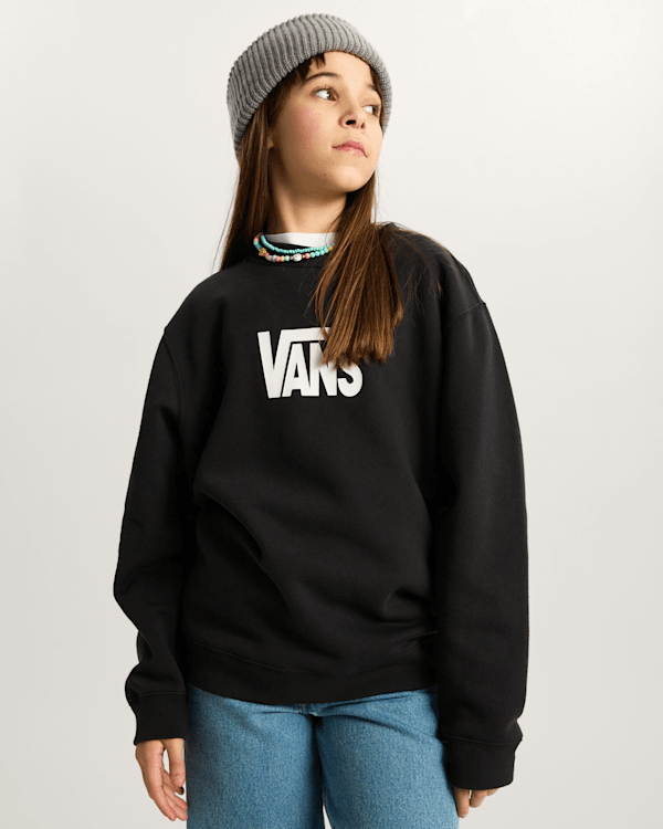 Vans - Kids Stretch Logo Crew Sweatshirt (8-14 Years), Black, Size: XL (obrázek 7)