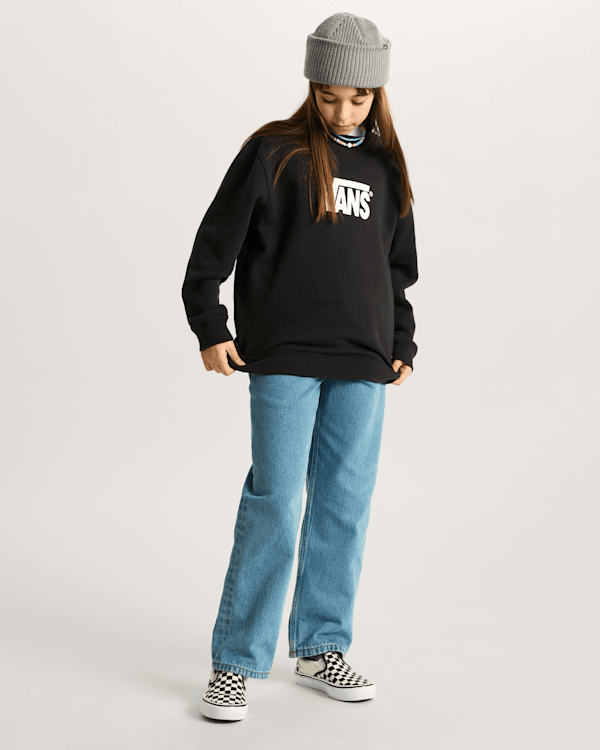 Vans - Kids Stretch Logo Crew Sweatshirt (8-14 Years), Black, Size: XL (obrázek 9)