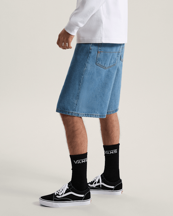 Vans - Check-5 Baggy Denim Shorts, Man, Blue, Size: 31 (obrázek 5)