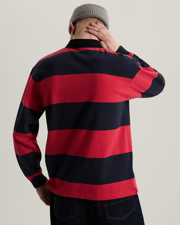 Vans - Ward Stripe Rugby Knit Polo, Man, Red, Size: XXL (obrázek 4)
