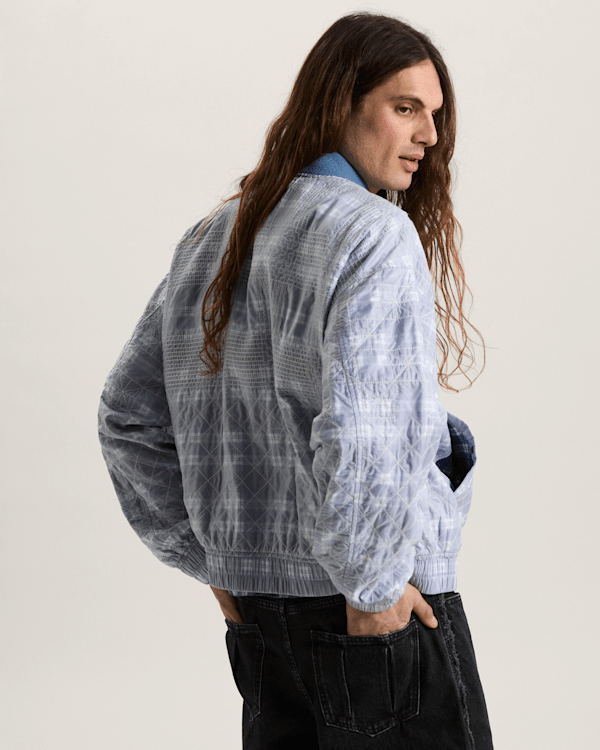 Vans - OTW x TDC Double Layered Bomber Jacket Deep Indigo, Man, Blue, Size: M (obrázek 4)