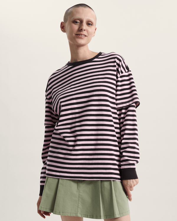 Vans - Twofer Long Sleeve T-Shirt, Woman, Pink, Size: L (obrázek 3)