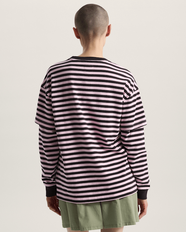 Vans - Twofer Long Sleeve T-Shirt, Woman, Pink, Size: L (obrázek 4)