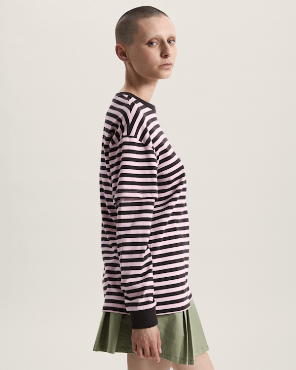 Vans - Twofer Long Sleeve T-Shirt, Woman, Pink, Size: L (obrázek 5)